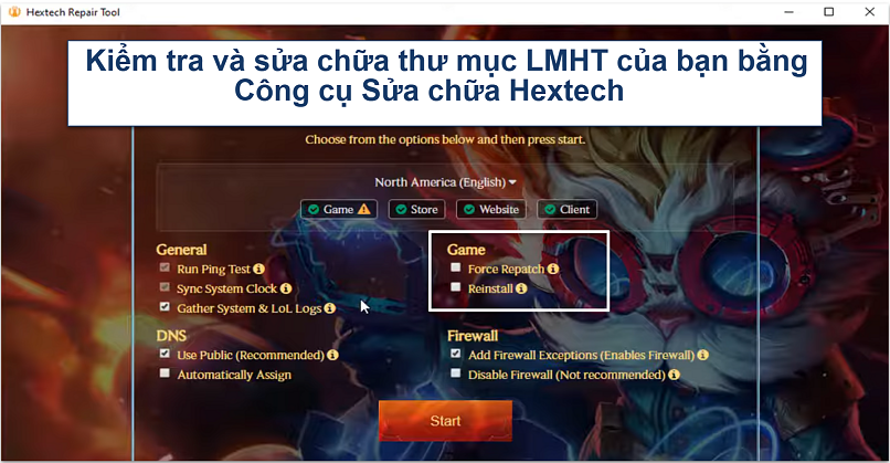 Image of HexTech tool to fix LoL lags & FPS issues