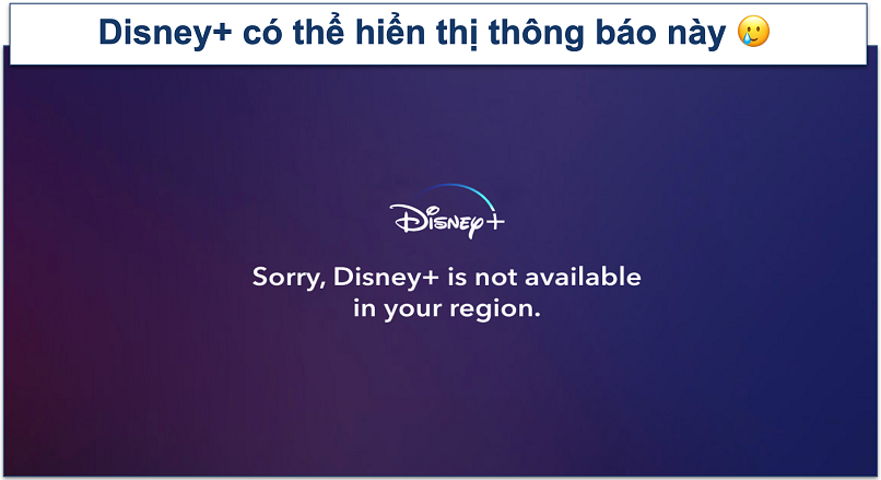 Screenshot of Disney+ error message