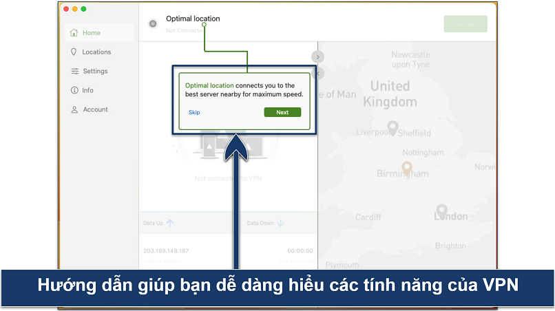 Ảnh chụp hướng dẫn cho người mới trong mục IPVanish